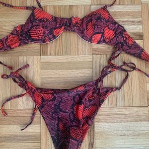 Never worn snakeskin bikini